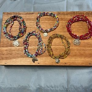 Boho handmade stretch long rice bead (5)